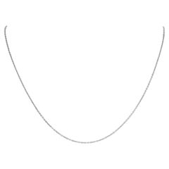 New Women's Cable Chain Necklace, 950 Platinum Lobster Claw Clasp