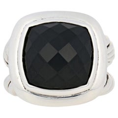 David Yurman Onyx Albion Ring, Sterling Silver Cocktail Solitaire