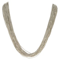 Carolyn Pollack Südwestliche Flüsssigsilber-Halskette Sterling 50 Stränge