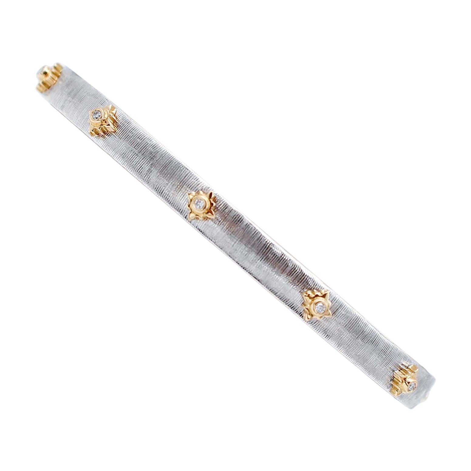 Diamonds, 18 Karat White and Yellow Gold Bracelet