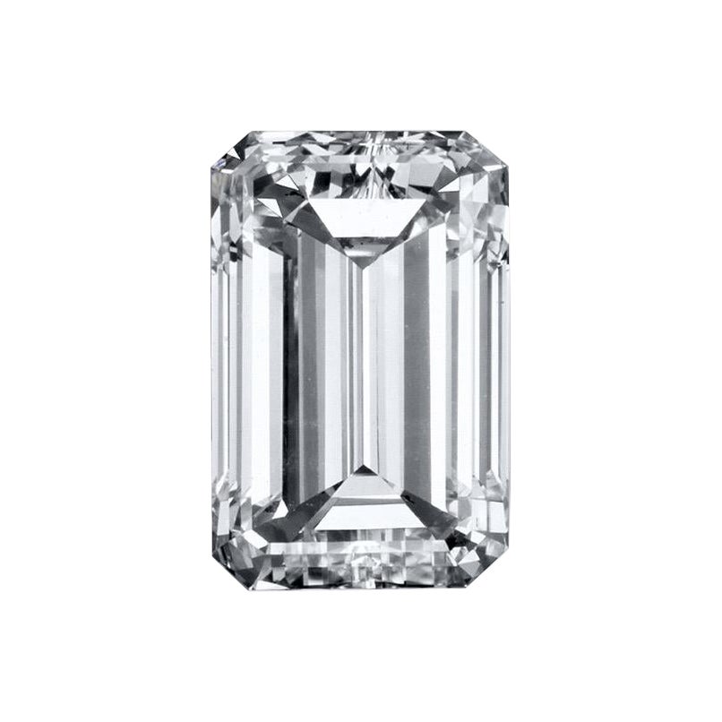 GIA Certified 2.04 Carat Emerald Cut Diamond F / VVS2 Triple Excellent For Sale