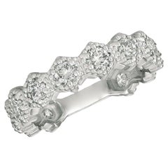 1.50 Carat Natural Diamond Ring Band G SI 14K White Gold