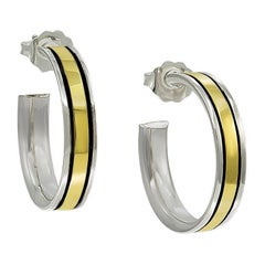 Vintage Cartier Gold Sterling Hoop Earrings