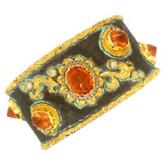 Victor Velyan Bracciale con diamanti 24KT YG/SS 19,72Ct Spessartite 0,93Ct