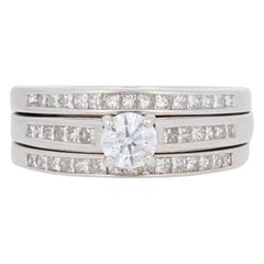 .77ctw Round Brilliant Diamond All-In-One Engagement Ring 14k White Gold Wedding