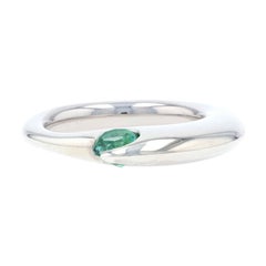 Vintage New Bastian Inverun Green Topaz Ring / Pendant, Sterling Silver