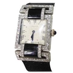 Cartier Paris Lady's Platinum Yellow Gold Diamond Wristwatch