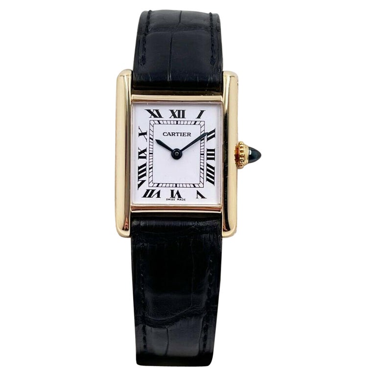 Cartier Tank Ref 2442 18K Yellow Gold For Sale