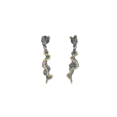 Arunashi Natural Pearl & Diamond Earrings in 18K Gold