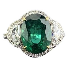 Emerald Three-Stone Rings