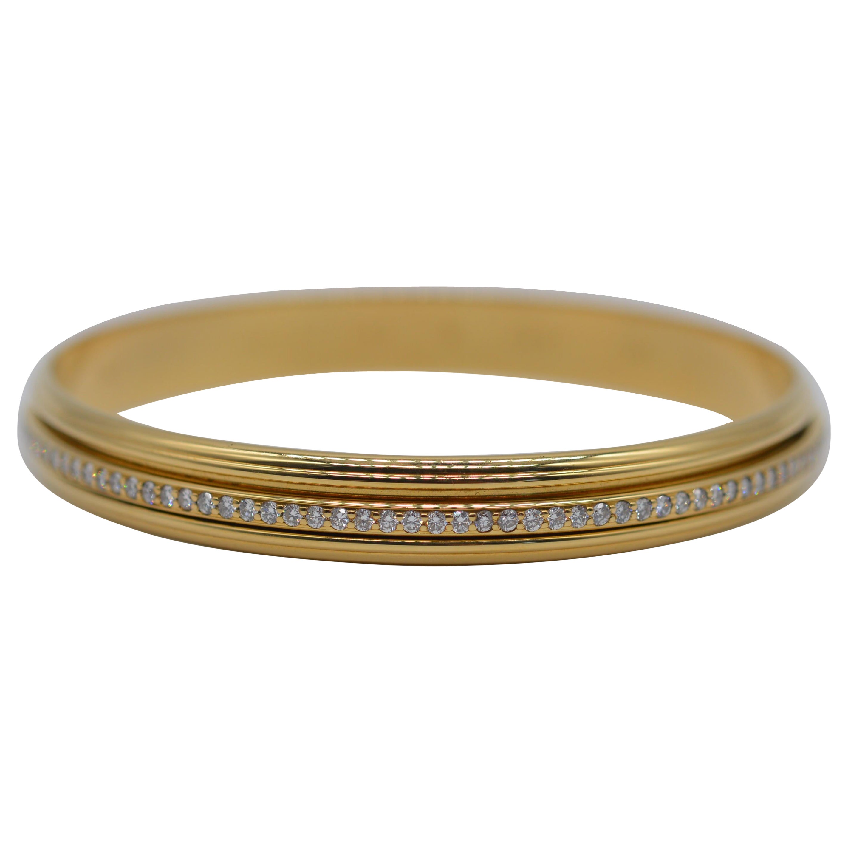 Piaget Possession Bangle 18K Yellow Gold with Diamonds Unworn For Sale