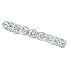 0.20 Carat Natural Diamond Stackable Guard Ring Band G SI 14K White Gold