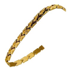 18 Karat Yellow Gold Milor Ladies Fancy Link Bracelet, Italy