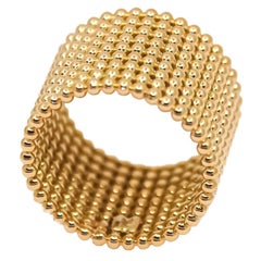 Mesh Band Ring in 18kt Gold by Mohamad Kamra
