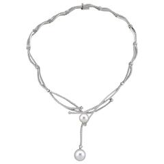 Mikimoto Stunning Important South Sea Pearl Diamond Gold Necklace 12