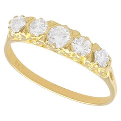 Vintage Diamond Yellow Gold Five Stone Ring, circa 1940