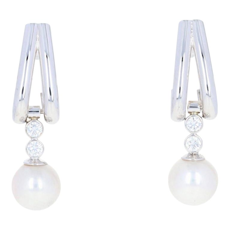 Timeless Diamond Hook Earrings at 1stDibs
