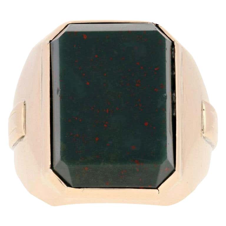Antique Russian Diamond Solitaire Men's Ring at 1stDibs