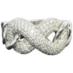 Pave Diamond Gold Infinity Love Knot Ring