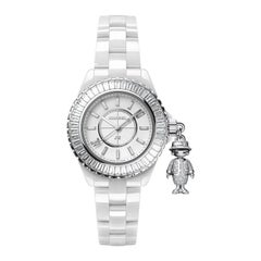 white chanel watch with diamonds