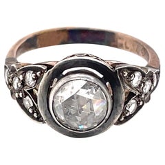 Vintage Victorian Style Apx 1ct Carat Rose Cut Diamond Ring