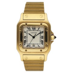 Cartier Santos Galbee 887901 18K Yellow Gold Ladies Watch