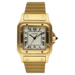 Montre pour femme Cartier Santos Galbee 887901 en or jaune 18 carats