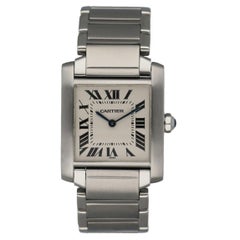 Cartier Tank Francaise 2301 Damenuhr aus Edelstahl