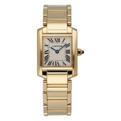 Cartier Tank Francaise 2385 18k Yellow Gold Ladies Watch