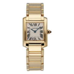 Montre pour femme Cartier Tank Francaise 2385 en or jaune 18 carats