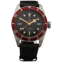 Tudor Stainless Steel Heritage Black Bay Red Automatic Wristwatch 