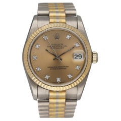 Rolex DateJust 68279 Diamond Dial & 18K White Gold Tridor Ladies Watch