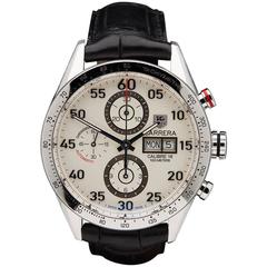 Tag Heuer Stainless Steel Carrera Calibre 16 Day Date Chronograph Wristwatch