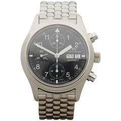 IWC Stainless Steel Pilot's Flieger Chronograph Automatic Wristwatch