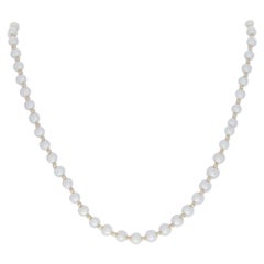 Retro Freshwater Pearl Strand Necklace, 14k Yellow Gold Women's Gift