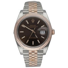Rolex Datejust 126331 Stainless Steel & 18K Rose Gold Men's Watch Box & Paper