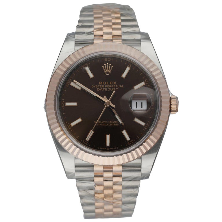 Rolex Datejust 126331 Stainless Steel & 18K Rose Gold Men's Watch Box & Paper For Sale