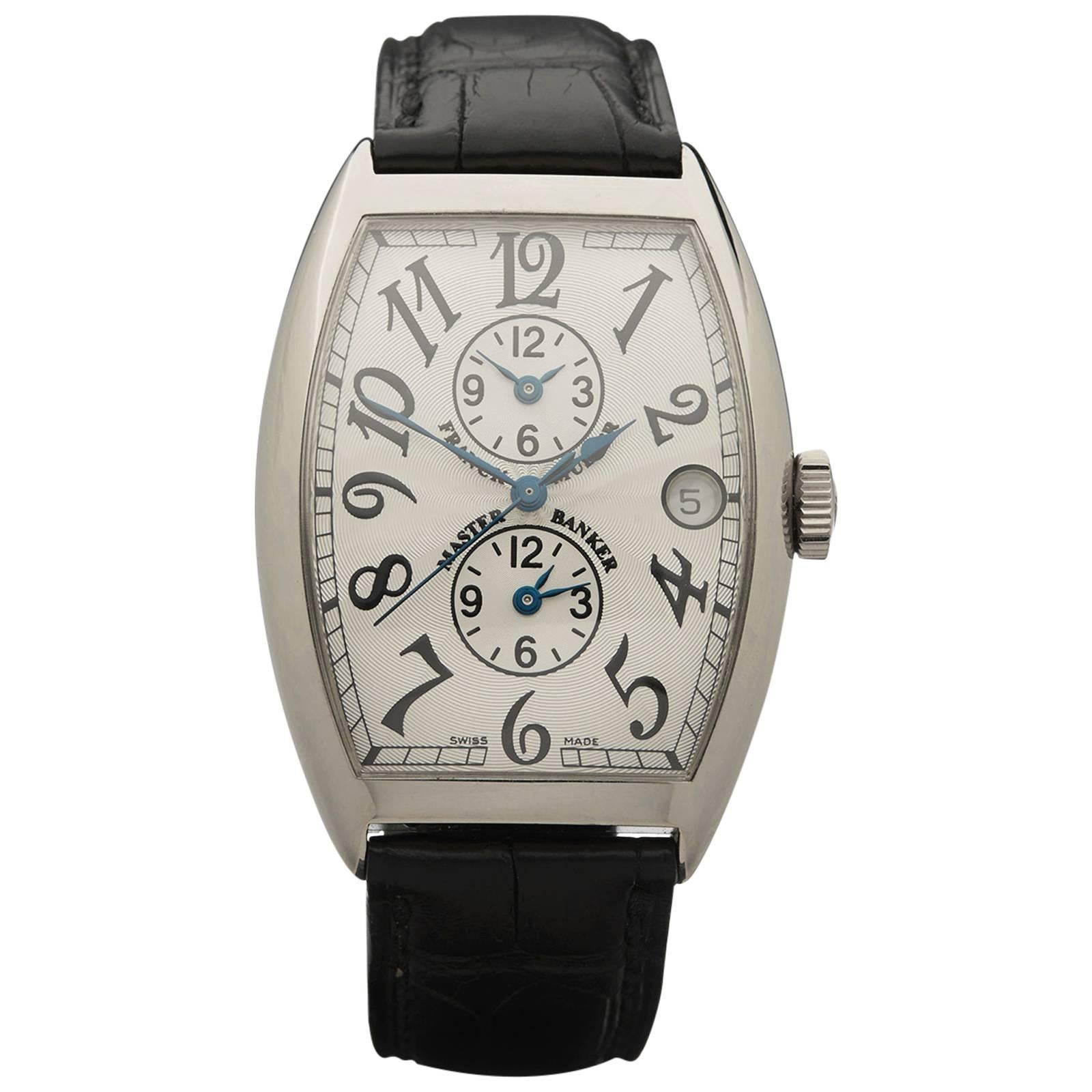 Franck Muller White Gold Master Banker Automatic Wristwatch