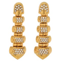 Bvlgari 18K Yellow Gold Roma Celtica 2.00cts Earrings