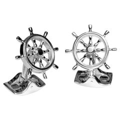 Deakin & Francis Base Metal Ship Wheel Cufflinks