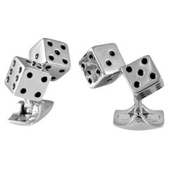 Deakin & Francis Base Metal Dice Cufflinks