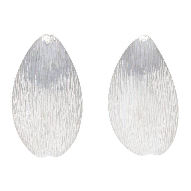 New Bastian Inverun Cedar Bark Earrings, Sterling Silver Pierced For Sale