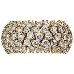 Hammerman Brothers Diamond Gold Flexible Band Ring 6