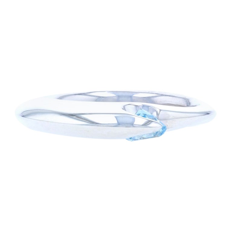 New Bastian Inverun Blue Topaz Ring / Pendant, Sterling Silver For Sale