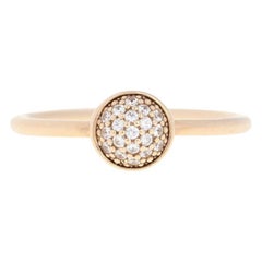Used Authentic Pandora Dazzling Droplet Ring, 14k Gold CZs 150187CZ