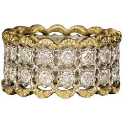 Gianmaria Buccellati Diamond Gold Platinum Band Ring 2