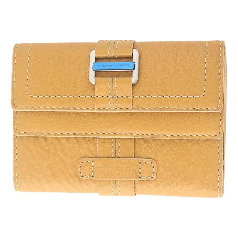 Piquadro Wallet New Tan Leather 4-Fold Women's One Size Credit Card Coin