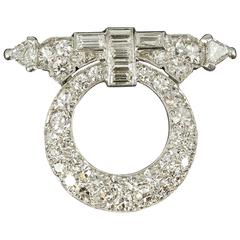 Tiffany & Co. Art Deco Diamond Platinum Brooch