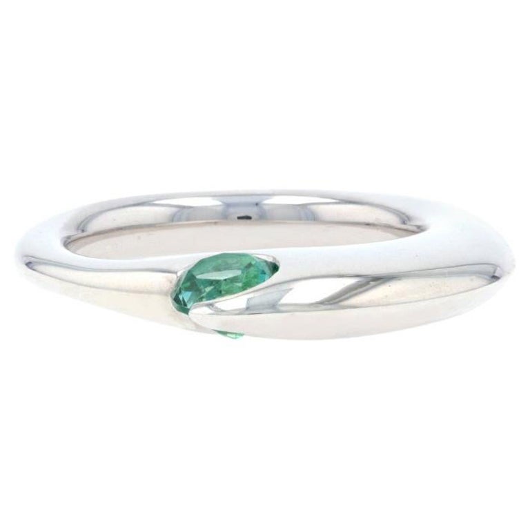 New Bastian Inverun Green Topaz Ring / Pendant, Sterling Silver For Sale