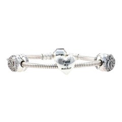 Used Pandora Bouquet of Love Gift Set Charm Bracelet USB793119-19 Mother's Day